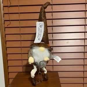 HAYMARKET Square - Brown Gnome with Pointed Hat riding metal bicycle. Fall🧡😍🆕